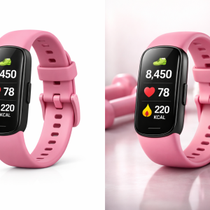 SmartSaver Fitness Tracker product images displaying different angles and features of the device