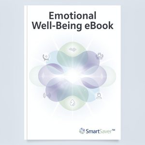 Emotional Well‑Being eBook cover with calming pastel colors and minimalist wellness design